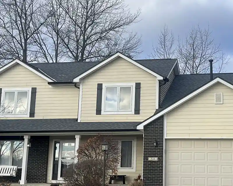 Color matched roof gutters Fort Wayne project image
